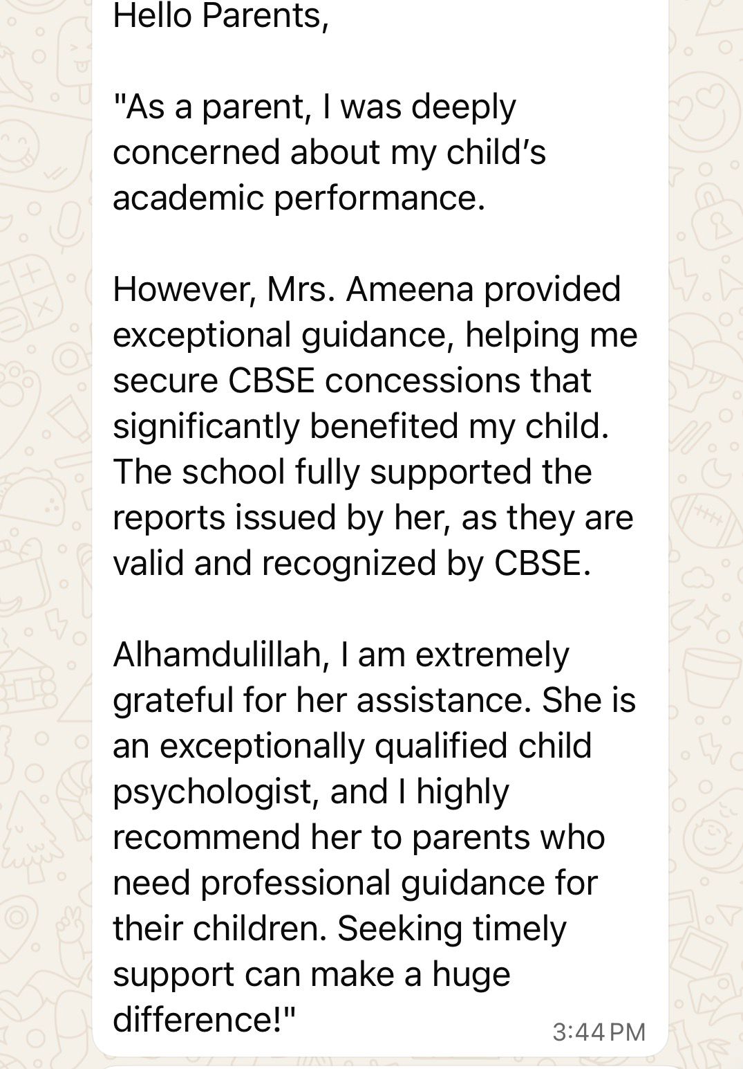 Parent review 2